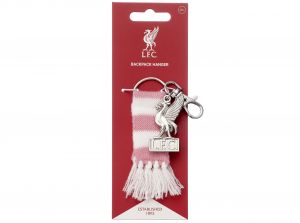 Liverpool FC Pink Stripe Scarf and Crest Backpack Hanger