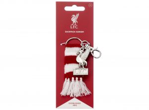 Liverpool FC Red Stripe Scarf and Crest Backpack Hanger