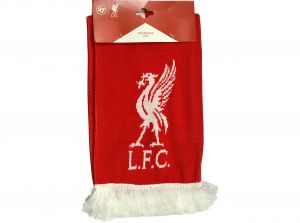 Liverpool Gold Standard White Print Jacquard Knit Scarf