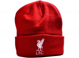 Liverpool Knitted Turn Up Hat Red