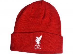 Liverpool Knitted Turn Up Hat Red