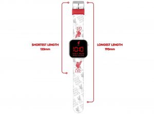 Liverpool LED Watch White With Pedometer