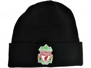 Liverpool Classic Crest Bronx Knitted Turn Up Hat Black