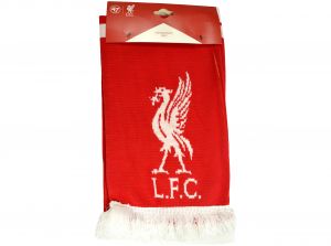 Liverpool Liverbird Red White Yellow Jacquard Knit Scarf