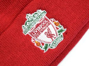 Liverpool Classic Crest Knitted Turn Up Hat Red