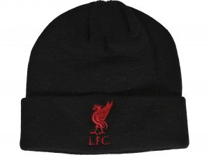 Liverpool Mass Cuff Turn Up Youths Knitted Hat Black