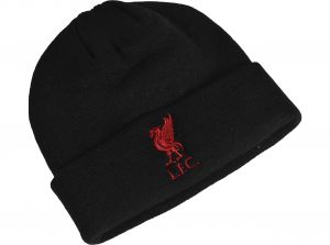 Liverpool Mass Cuff Turn Up Youths Knitted Hat Black