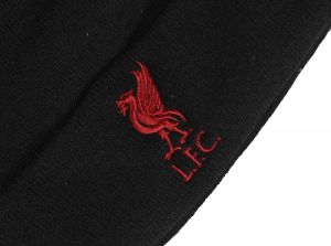 Liverpool Mass Cuff Turn Up Youths Knitted Hat Black