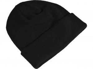 Liverpool Mass Cuff Turn Up Youths Knitted Hat Black