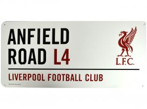 Liverpool Metal White Street Sign