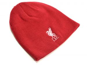 Liverpool Knitted Crest Beanie Hat Red