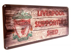Liverpool Supporters Shed Metal Sign