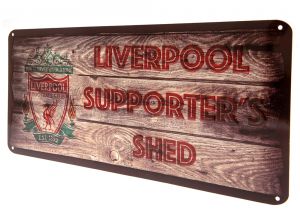 Liverpool Supporters Shed Metal Sign