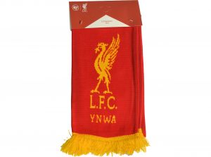 Liverpool This Is Anfield Liverbird Knit Scarf Red Gold White