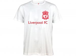 Liverpool T-Shirt White Crest LIV1CC1