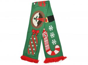 Christmas Scarf Red Bus