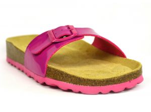 Sanosan Malaga Lacquered Fuchsia Womens Designer Mule Sandals