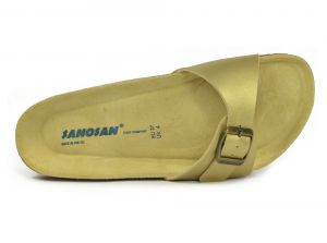 Sanosan Malaga Nacre Gold Womens Designer Mule Sandals