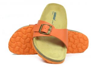 Sanosan Malaga Sano Flor Orange Womens Designer Mule Sandals