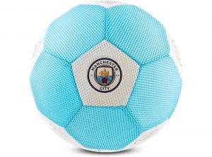 Man City 14 Inch Mesh Play Ball White Sky Blue