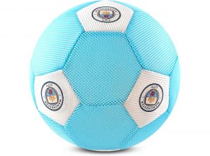 Man City 14 Inch Mesh Play Ball White Sky Blue