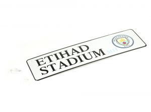 Man City 3D Embossed Metal Hanging Street Window Sign