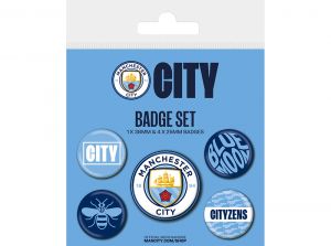 Man City FC Five Pack Button Badges