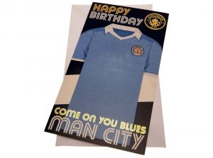 Man City Come On You Blues Birthday Card