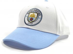 Man City Contrast Snapback Baseball Cap Sky White