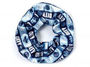 Man City Crest and Cannon Hair Scrunchie