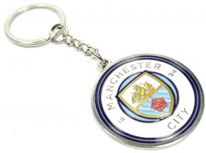 Man City Large Crest Keyring