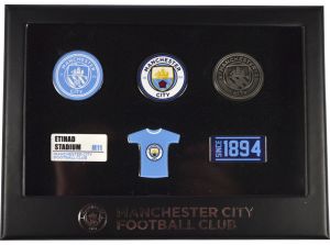 Man City FC 6 Piece Boxed Executive Badge Set