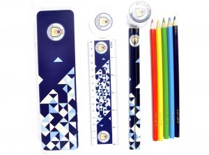 Man City FC Particle A4 Clear Bag Stationery Set