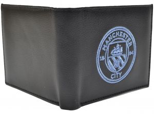 Man City FC PU Leather Embroidered Bi Fold Wallet
