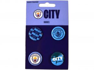 Man City Four Pack Button Badges