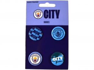 Man City Four Pack Button Badges