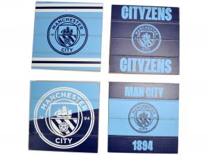 Man City Four Pack Pallet Coaster Set