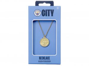 Man City Gold Tone Crest Necklace