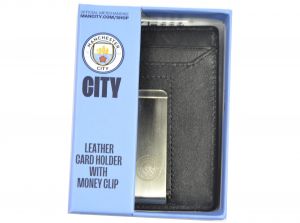 Man City Leather Money Clip Wallet