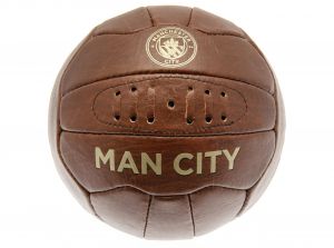 Man City Retro Faux Leather Heritage Ball Size 5