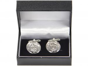 Man City Silver Plated Crest Cufflinks