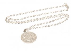 Man City Silver Plated Pendant and Chain