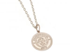 Man City Silver Plated Pendant and Chain