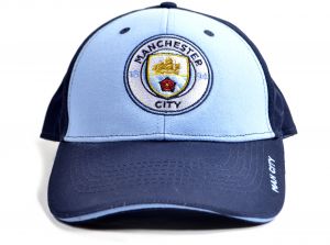 Man City Snapback Baseball Cap Sky Blue Navy