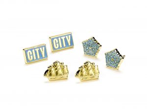 Man City Stud Earring Set