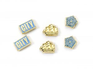 Man City Stud Earring Set