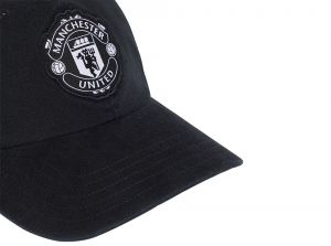Man UTD Adidas Dad Cap Black White