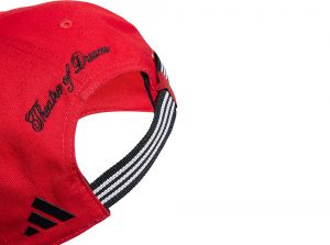 Man UTD Adidas Theatre of Dreams Baseball Cap Red Black
