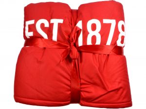 Man Utd Core Stripe Sherpa Plush Blanket