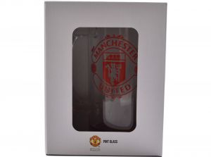 Man Utd Crest Stein Pint Glass